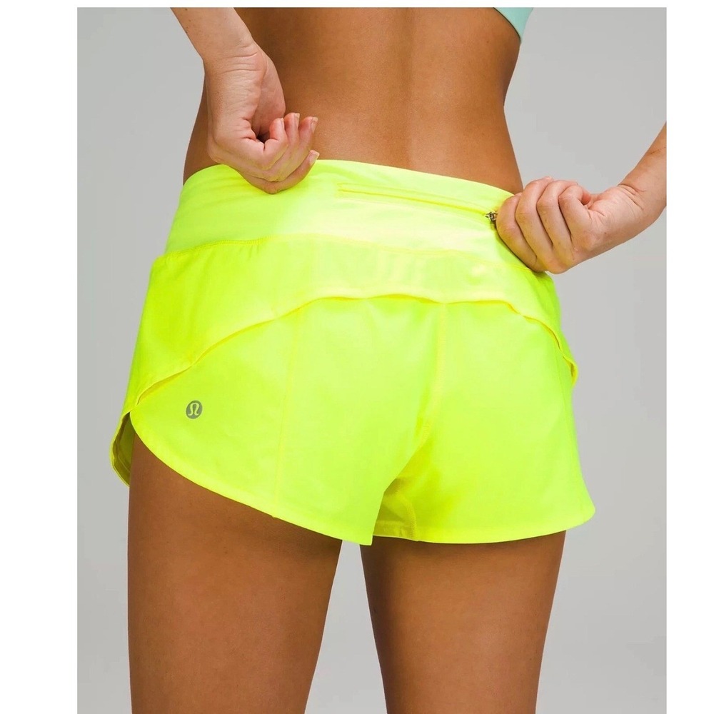 lululemon athletica Neon Yellow Athletic Shorts